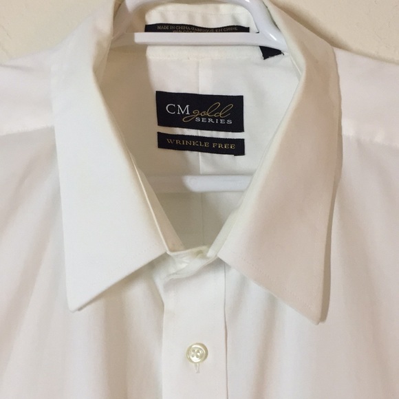 CM Gold White Button Down Long Sleeve Shirt - Picture 6 of 12